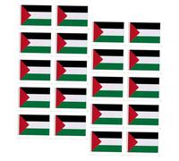 PHENOFICE Lot De 20 Petits Drapeaux à Main Palestine 20x28 Cm Bâtons Plastiques 40 Cm Pour Événements Sportifs Décoration Extérieure Solide Polyester Léger