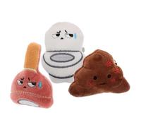 PHENOFICE Lot de 3 Agrafes à Cheveux Peluche Kawaii Forme Caca Mignon en Tissu Doux, Accessoires Adorables pour Femmes et Filles, Maintien Frange et Coiffure Soignée