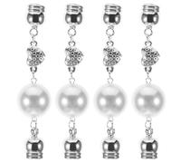 PHENOFICE Lot de 4 aimants strass pour foulard | Aimants perles pour hijab | Broche sans épingle en cristal | Boutons décoratifs pour robes, hijabs, turbans et voiles musulmans et islamiques pour