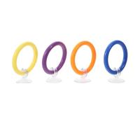 PHENOFICE Lot de 4 Anneaux d'entraînement flottants à Ventouse pour Poissons Betta, de 4 mm de diamètre, Servant également d'anneaux d'alimentation interactifs pour Aquarium.
