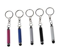 PHENOFICE Lot de 5 Stylets Porte-clés pour Écrans Tactiles Universels Multifonctions, Stylos Capacitifs Compacts en Plastique et Métal, Compatibles Smartphones et Couleur Aléatoire