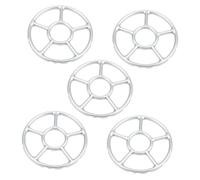 PHENOFICE Lot De 5 Supports En Métal Épais Pour Cuisinière à Gaz, Anneaux Wok Antidérapants Grands, Dessous De Plat Solide Pour Casseroles, Cafetières à Piston, Usage Domestique Et Restauration