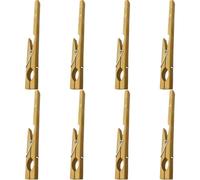 PHENOFICE Lot de 8 Pinces à Tube à Essai en Bambou Robustes et Sûres pour Expériences en Laboratoire, Support Marron pour Tubes à Essais