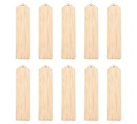 PHENOFICE Marque Page Bois à Graver 10Pcs Prêts à Peindre Trou pour Création de Marque-Pages Artisanaux et Décoration de Fête, pour Étudiants et Écrivains