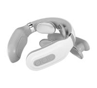 PHENOFICE Masseur Cervical Électrique Blanc 4 Têtes en Abs pour Soulager Douleurs aux Épaules et Cou, Réglage Multi-niveaux, Appareil de Massage Domestique