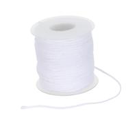 PHENOFICE Mèche de Bougie en Coton Ronde, Bobine Blanche, 61 Mètres, pour Paraffine et Cire de Coco, Fabrication de Bougies Parfumées et D'aromathérapie de Bureau