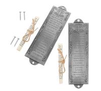 PHENOFICE Mezouza en Alliage Argenté 2pcs pour Porte et Fenêtre, Résistante aux Dommages, Usage Longue Durée, Décoration pour Fêtes Religieuses et Célébrations