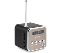 PHENOFICE Mini Enceinte Portable sans Fil Noire en Alliage D'aluminium, Style Rétro Qualité de Signal Stable, pour Usage Extérieur et Écoute Mobile