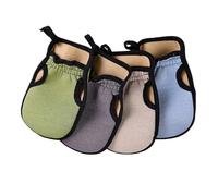 PHENOFICE Moufles de Bain Exfoliants en Grain Végétal Couleur Aléatoire 4pcs 250d Bain Élimination des Peaux Mortes et Excès de Sébum Gommage pour Hommes et Femmes