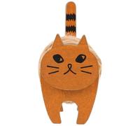 PHENOFICE Organisateur de Corde en Bois Forme Chat Ficelle de Chanvre, Support de Câble Compact et Décoratif pour Bureau, Accessoire Chat Intérieur Créatif