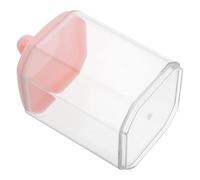 PHENOFICE Organisateur de Maquillage en Plastique Rose avec Grosse Capacité et Couvercle, Boîte de Rangement pour Coton Démaquillant, pour Salle de Bain et Accessoires Maison
