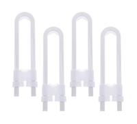 PHENOFICE Pack de 4 Verrous de Sécurité Coulissants en Plastique Blanc pour Armoire Bébé, Verrouillage en U Ajustable sans Perçage, Protège Garçon et Filles