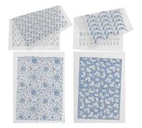 PHENOFICE Papier Transfert pour Poterie Décorative en 4 Feuilles Papier Transfert Décoratif en Découpe Facile pour Décoration de Poterie Traditionnelle