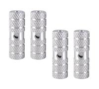 PHENOFICE Pédales Cylindriques pour Vélo Tout Terrain en Alliage D'aluminium Rouge, Facile à Installer Système de Libération Rapide, Lot de 2 Paires pour Cascade de Cheville et Repos