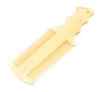 PHENOFICE Peigne à Poux en Corne de Buffle Fait Main à Double Face Dents Fines, Manche Long pour Élimination des Lentes, Expérience de Coiffage Confortable, Style Classique pour Hommes
