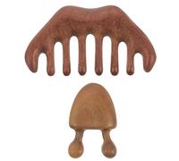 PHENOFICE Peigne de Massage Bois de Gua Sha pour Visage et Crâne Massage Relaxant pour Tête Visage Cou et Nuque Bois de Santal Doré pour Maison Bureau et Voyage
