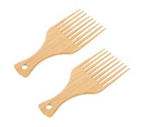 PHENOFICE Peignes à Huile pour Hommes 2pcs en Bambou Dents Larges Texturées et Manche Solide pour Coiffage Professionnel à Domicile ou Salon
