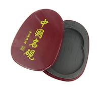 PHENOFICE Pierre à Encre Chinoise avec Couvercle, Accessoire Solide et Confortable à Manipuler, Adaptée pour Calligraphie et Peinture au Pinceau en Milieu Scolaire