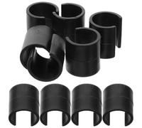 PHENOFICE Pince à Drapeau de Jardin 10 Pièces en Plastique Noir Coupe-Vent | Clip Anti-vent, Usage Extérieur, Lot de 10, Accessoire pour Fixation de Fanion