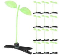 PHENOFICE Pinces à Cheveux Amusantes de Germes de Soja, Lot de 40, Plastique Vert, Accessoires Coiffure pour Filles, Fêtes et École