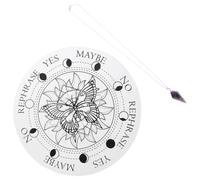 PHENOFICE Planche de Divination en Bois Blanc Pendentif en Pierre Naturelle, Accessoire de Radiesthésie Charmant pour Contemplation à Domicile, Débutants