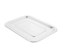 PHENOFICE Plateau Inox Rectangulaire Plaque Four Épaisse Acier Inoxydable Plateau Cuisson Polyvalent pour Barbecue Four et Cuisine Résistant et Facile à Nettoyer