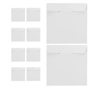 PHENOFICE Pochettes en Papier Blanc Rangement Facile Lot de 10 pour Cd/dvd, Enveloppes Plates pour Expédition Sécurisée et Protection et Usage Polyvalent