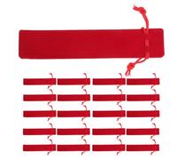 PHENOFICE Pochettes en Velours Rouge Étui à Stylo Lot de 25 Cordon de Serrage pour Protéger et Ranger Instruments D’écriture, pour L’école et Divers Usages