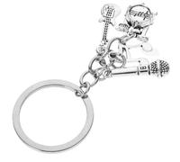 PHENOFICE Porte-clés Musique Mini Instrument avec Guitare Basse Note de Musique Micro et Batterie Pendentif Léger pour Sac ou Clés Cadeau Original pour Passionnés
