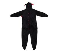 PHENOFICE Pyjama grenouillère Diable pour Adultes, en Flanelle, Confortable, Chaud, pour l'hiver, Motif Dessin animé, Cosplay, Halloween, Taille L