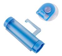 PHENOFICE Rouleau Presse-dentifrice Mural en Plastique Bleu Crochet Ventouse Puissant et Design Ergonomique pour Usage Domestique en Salle de Bain