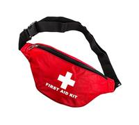 PHENOFICE Sacoche Banane de Premiers Secours D'urgence Imperméable en Nylon Rouge, Pratique à Porter, pour Activités Extérieures et Randonnée