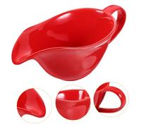 PHENOFICE Saucière En Céramique Rouge 150 Ml Poignée Ergonomique, Pichet à Sauce Léger, Compatible Restauration Et Usage Familial, Bol à Condiments Pour Service De Sauces Et Vinaigrettes