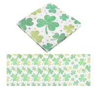 PHENOFICE Serviettes en Papier à Motifs Trèfle pour Fête Saint-patrick, Lot de 20 Pièces, Protection de Table, Usage Polyvalent pour Réunions Familiales