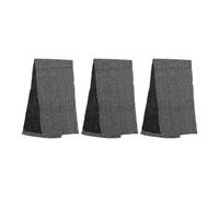 PHENOFICE Serviettes Exfoliantes Réversibles en Polyester Noir Dos 3 Pièces Accélèrent le Métabolisme et Facilitent le Gommage Corporel Confortables Bain
