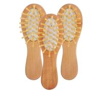 PHENOFICE Set de 3 Peignes en Bois Portables pour Massage Cuir Chevelu, Brosse à Cheveux Combinée Airbag Sûre et Pratique pour Femmes