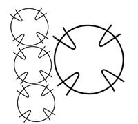 PHENOFICE Support De Cuisinière À 4 Pièces (non-wok) Pour Cuisinière À En Fer Pour Support De Casserole De Comptoir