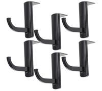 PHENOFICE Support pour Casque de Jeu Noir en Plastique, Lot de 6 Crochets Pratiques pour Rangement et Organisation des Écouteurs Bureau ou Salle D'étude