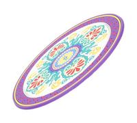 PHENOFICE Tapis Coussin de Bol Sonore en Pvc pour Léger et Résistant Motif Fleurs Délicates Protège Bol Sonore en Cristal pour Pratique Zen