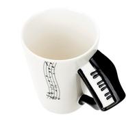 PHENOFICE Tasse à Musique En Porcelaine Anglaise Avec Notes De Piano Et Guitare Tasse Unique Pour Café Et Thé