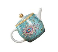 PHENOFICE Théière Créative Vintage En Céramique Émaillée Bleu Ciel, Bouilloire Isolante Pour Maison Et Restaurant, Théière Décorative 1,2 l Pause Thé Et Service à Thé