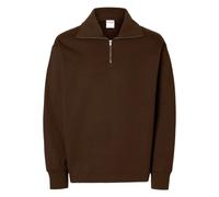 phenol Selected Homme Relax aron est demi zip sweat - brun BROWN XL