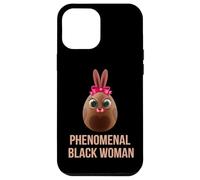 Phenomenal Melanin Black Woman Magic with Easter Black Bunny Coque pour iPhone 12 Pro Max