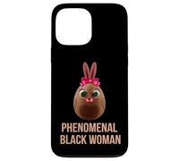 Phenomenal Melanin Black Woman Magic with Easter Black Bunny Coque pour iPhone 13 Pro Max
