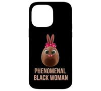 Phenomenal Melanin Black Woman Magic with Easter Black Bunny Coque pour iPhone 14 Pro Max