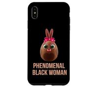 Phenomenal Melanin Black Woman Magic with Easter Black Bunny Coque pour iPhone XS Max
