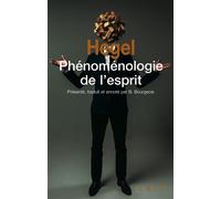 Phénoménologie de l'esprit - Georg Wilhelm Friedrich Hegel - Vrin - broché - Essai