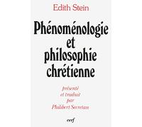 Phénoménologie Et Philosophie Chrétienne