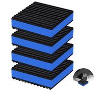 phepetroll Lot de 4 coussinets anti-vibrations pour machine à laver 7,6 x 7,6 x 2,2 cm, tapis d'amortissement sonore en caoutchouc nervuré EVA pour compresseurs d'air, conditionneur, tapis de course