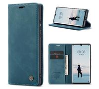 Phernykas Coque pour Huawei P30 Pro Étui Portefeuille Wallet Cover en Cuir PU avec Cartes Magnétique et RFID Protection Antivol Folio Housse P30 Pro Case, Grün
